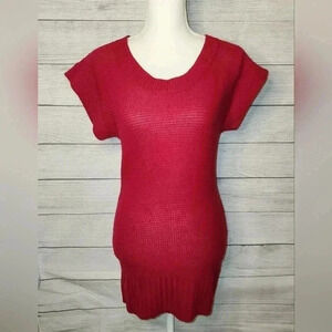 Ambiance Apparel Dolman Sleeve Scoop Neck Sweater Dress Size Small